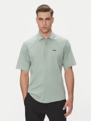 BOSS Koszula Excurse 50540196 Zielony Regular Fit. Zielone koszule męskie Boss, m, bez wzorów, z bawełny, bez kołnierzyka, bez ramiączek. Za 389.99 zł.