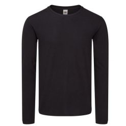 Kultowa Koszulka Z Długim Rękawem Unisex Dla Dorosłych. Czarne koszulki męskie z długim rękawem Fruit of the Loom, s, bez wzorów, sportowe, bez kołnierzyka, bez ramiączek. Za 53.99 zł.