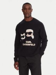 KARL LAGERFELD Sweter 655030 554306 Czarny Regular Fit. Czarne kardigany męskie KARL LAGERFELD, l, bez wzorów, z syntetyku, bez ramiączek. Za 1,149.00 zł.