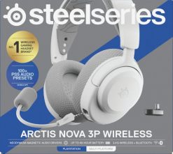 SteelSeries Ausinės Žaidimams | Arctis Nova 3PW | Bluetooth | Over-Ear | Mikrofonas | Noise canceling | Belaidės | Baltas. Słuchawki bluetooth STEELSERIES. Za 445.40 zł.