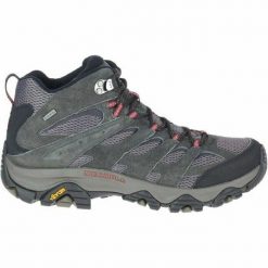 Buty górskie Merrell Moab 3 Mid Gore-Tex. Szare buty trekkingowe męskie Merrell, bez wzorów, z gore-texu, sportowe, bez obcasa, bez zapięcia. Za 798.00 zł.