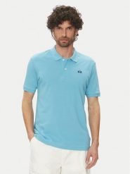 La Martina Polo Tex BPMP01 PK031 Błękitny Regular Fit. Niebieskie koszulki polo męskie La Martina, m, bez wzorów, z bawełny, bez kołnierzyka, bez ramiączek. Za 229.99 zł.