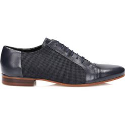 Granatowe półbuty męskie. Eleganckie półbuty męskie marki Kazar. Za 449.00 zł.