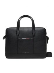Tommy Hilfiger Torba na laptopa Th Central Slim Computer Bag AM0AM13484 Czarny. Czarne torby na laptopa męskie Tommy Hilfiger, bez wzorów, ze skóry. Za 479.99 zł.