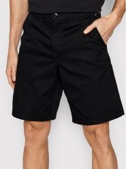 Vans Szorty materiałowe Authentic VN0A5FJX Czarny Relaxed Fit. Czarne szorty męskie Vans, bez wzorów, z bawełny. Za 159.99 zł.