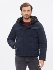 Tommy Hilfiger Kurtka zimowa Rockie MW0MW32790 Granatowy Regular Fit. Niebieskie kurtki męskie Tommy Hilfiger, na zimę, m, bez wzorów, z syntetyku, bez ramiączek, bez kaptura. Za 1,189.00 zł.