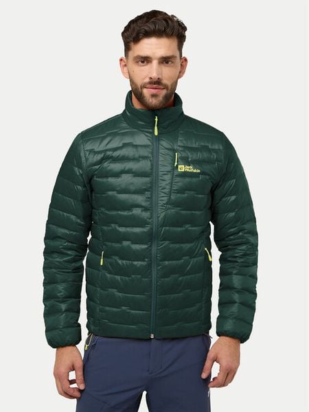 Jack Wolfskin Kurtka puchowa Passamani A61836 Zielony Regular Fit. Zielone kurtki outdoor męskie Jack Wolfskin, m, bez wzorów, z puchu, bez kaptura, outdoorowe. Za 739.99 zł.