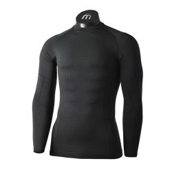 Koszulka termoaktywna męska Mico Odor Zero Round Neck. Czarne bielizna termoaktywna męska Mico, m, bez wzorów, bez ramiączek. Za 189.99 zł.