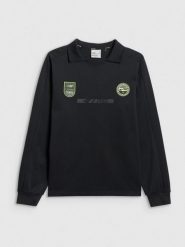 4F Longsleeve polo męski 4F x Robert Lewandowski - czarny S. Czarne koszulki polo męskie 4f, m, bez wzorów, z dzianiny, klasyczne, bez kołnierzyka, bez ramiączek. Za 159.99 zł.