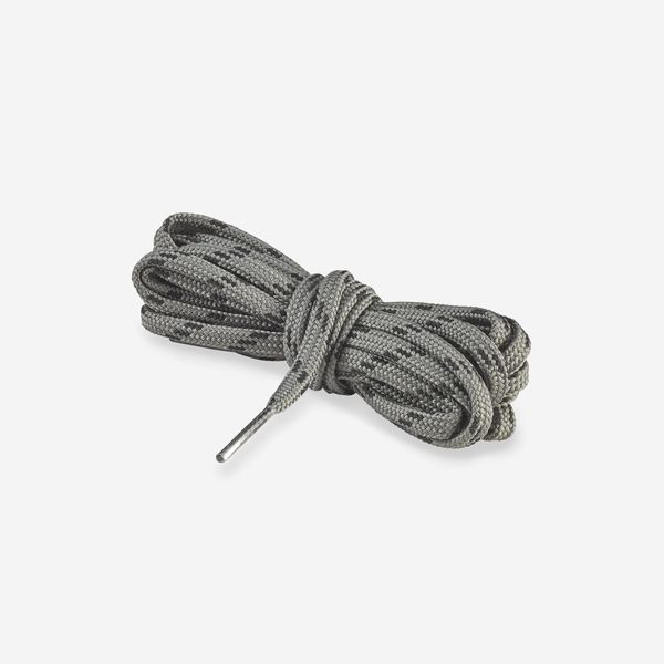 Sznurowadła turystyczne płaskie Forclaz. Brązowe buty trekkingowe męskie FORCLAZ, bez wzorów, z materiału, sportowe, bez obcasa, bez zapięcia. Za 15.99 zł.