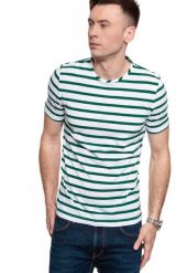 MĘSKI T-SHIRT MUSTANG ALEX C Y/D STRIPES 1009045 11572. T-shirty męskie Mustang, m, bez wzorów, bez kołnierzyka, bez ramiączek. W wyprzedaży za 39.99 zł.