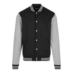 Męska Dwukolorowa Bluza Dresowa College. Czarne bluzy nierozpinane męskie Urban Classics, m, bez wzorów, z dresówki, sportowe, bez ramiączek, bez kaptura. Za 220.99 zł.