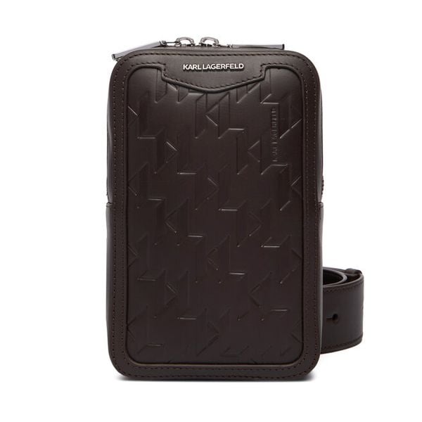 Saszetka KARL LAGERFELD. Brązowe saszetki męskie KARL LAGERFELD, bez wzorów, małe. Za 999.99 zł.