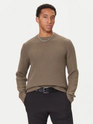 HUGO Sweter Syer 50546995 Beżowy Regular Fit. Brązowe kardigany męskie Hugo, m, bez wzorów, z bawełny, bez ramiączek. Za 619.99 zł.