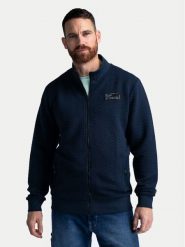 Petrol Industries Bluza M-1040-SWC316 Granatowy Regular Fit. Niebieskie bluzy rozpinane męskie Petrol Industries, m, bez wzorów, z bawełny, bez ramiączek, bez kaptura. Za 279.99 zł.