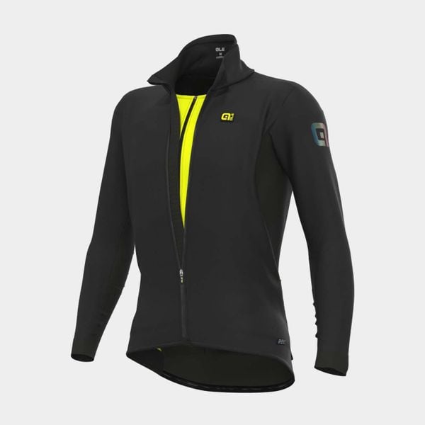 Kurtka rowerowa męska Alé Future Warm. Czarne kurtki męskie ALÉ CYCLING, m, bez wzorów, bez kaptura, rowerowe. W wyprzedaży za 741.65 zł.