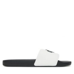 Klapki Calvin Klein Jeans. Białe klapki i japonki męskie Calvin Klein Jeans, bez wzorów, z jeansu. Za 129.99 zł.