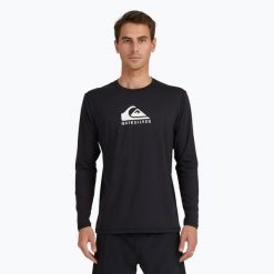Longsleeve do pływania męska Quiksilver Solid Streak. Czarne szorty męskie Quiksilver, bez wzorów, sportowe. Za 85.99 zł.