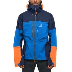 Męska Kurtka Alpinistyczna GORE-TEX Pro Wodoodporna Spitz. Niebieskie kurtki męskie Haglöfs, m, bez wzorów, z gore-texu, bez ramiączek, bez kaptura. W wyprzedaży za 1,299.00 zł.