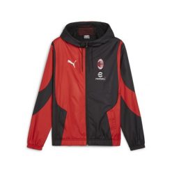 Bluza dresowa Prematch Milan AC 2023/24. Czarne bluzy nierozpinane męskie Puma, xs, bez wzorów, z dresówki, sportowe, bez ramiączek, bez kaptura. W wyprzedaży za 275.30 zł.