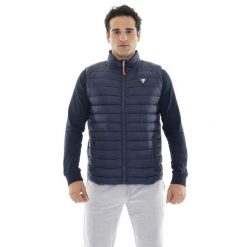 Bluza z pełny zamek błyskawiczny na co dzień. Niebieskie kurtki treningowe męskie LEONE 1947 APPAREL, bez wzorów, z poliesteru, bez kaptura, na fitness i siłownię. W wyprzedaży za 157.01 zł.