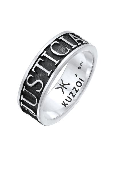 KUZZOI Męska obrączka Massiv w srebrze 925 Sterling Silver Biżuteria męska 1 ct Męskie. Szara biżuteria dla mężczyzn KUZZOI, z materiału, srebrne. Za 283.89 zł.