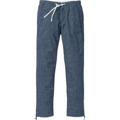 Spodnie chino z batystu Regular Fit bonprix ciemnoniebieski melanż. Eleganckie spodnie męskie marki bonprix. Za 109.99 zł.
