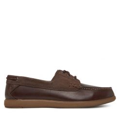 Mokasyny Clarks. Brązowe mokasyny męskie Clarks, bez zapięcia. Za 289.99 zł.