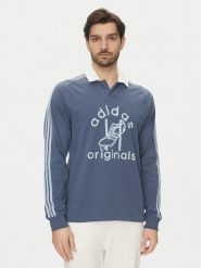 Adidas Polo Rugby JD1090 Niebieski Regular Fit. Niebieskie koszulki polo męskie ADIDAS, m, bez wzorów, z bawełny, bez kołnierzyka, bez ramiączek. Za 139.99 zł.