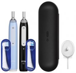 Braun Oral-B szczoteczka elektryczna iO 3 zestaw DUO BLACK & BLUE. Czarne szczoteczki elektryczne BRAUN. Za 577.99 zł.