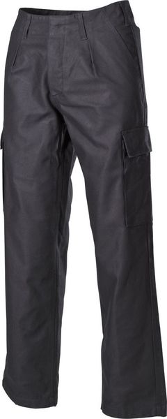 MFH SPODNIE BAWEŁNIANE BOJÓWKI CZARNE 60. Czarne długie spodnie sportowe męskie MFH, bez wzorów, z bawełny. Za 217.00 zł.