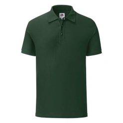 Koszulka Polo Męska Dopasowana. Zielone koszulki polo męskie Fruit of the Loom, m, bez wzorów, bez kołnierzyka, bez ramiączek. Za 66.99 zł.