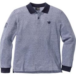 Shirt polo z długim rękawem Regular Fit bonprix ciemnoniebieski melanż. Koszulki męskie z długim rękawem marki bonprix. Za 37.99 zł.