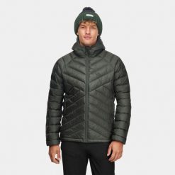 Kurtka męska puchowa Alpinus Pollux puch gęsi. Zielone kurtki męskie Alpinus, m, bez wzorów, z puchu, sportowe, bez ramiączek, bez kaptura. Za 799.00 zł.