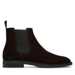 Sztyblety Vagabond Shoemakers. Brązowe sztyblety męskie Vagabond Shoemakers, bez obcasa, bez zapięcia. Za 679.99 zł.