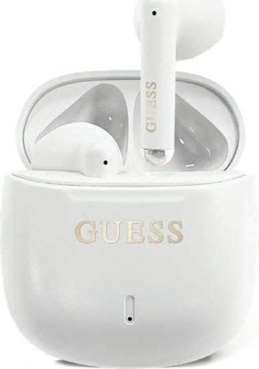 Słuchawki Guess Guess Bluetooth headphones GUTWSJ14ESGH TWS + docking station white/white Printed Classic Logo. Białe słuchawki bluetooth Guess. Za 128.66 zł.