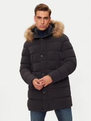 Hetregó Kurtka puchowa Parker 8N436M Czarny Regular Fit. Czarne kurtki męskie Hetregó, m, bez wzorów, z puchu, bez ramiączek, bez kaptura. Za 2,379.00 zł.