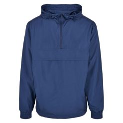 Kurtka wiatroszczelna Urban Classics basic pull over. Niebieskie kurtki męskie Urban Classics, na zimę, m, bez wzorów, bez ramiączek, bez kaptura. Za 221.50 zł.