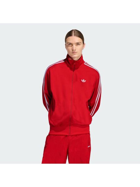 Adidas Bluza adicolor Firebird KE0788 Czerwony Loose Fit. Czerwone bluzy rozpinane męskie ADIDAS, l, bez wzorów, z syntetyku, bez ramiączek, bez kaptura. Za 349.99 zł.