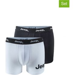 Bokserki (2 szt.) w kolorze biało-czarnym. Białe bokserki męskie Jeep, m, bez wzorów. W wyprzedaży za 47.95 zł.