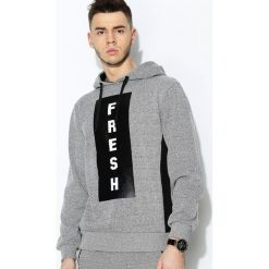 Szara Bluza Fresh Man. Szare bluzy nierozpinane męskie marki Born2be, z nadrukiem. Za 64.99 zł.