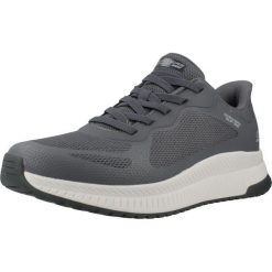 Buty SKECHERS SLIP-INS BOBS SQUAD 4 Szary. Szare buty trekkingowe męskie Skechers, bez wzorów, z syntetyku, bez zapięcia, trekkingowe, skechers sport. Za 363.99 zł.