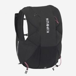 Plecak do biegania w terenie unisex Kiprun 900 15 litrów z bukłakiem 2 l. Czarne plecaki męskie KIPRUN, bez wzorów. Za 399.99 zł.