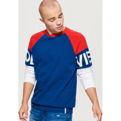 Trójkolorowa bluza - Granatowy. Bluzy nierozpinane męskie marki Cropp. W wyprzedaży za 69.99 zł.