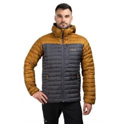 Kurtka puchowa męska Rab Microlight Alpine. Szare kurtki męskie RAB, m, bez wzorów, z puchu, sportowe, bez ramiączek, bez kaptura. Za 1,099.99 zł.