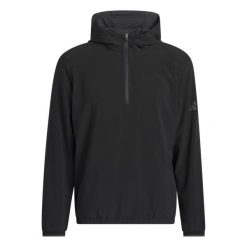 Bluza adidas Ultimate365 Anorak. Czarne bluzy nierozpinane męskie ADIDAS, bez wzorów, eleganckie, bez ramiączek, bez kaptura. Za 404.50 zł.