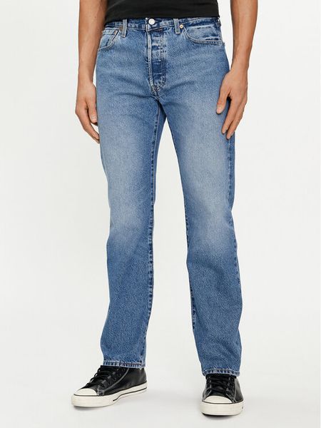 Levi's® Jeansy 501® 00501-3504 Niebieski Straight Fit. Niebieskie jeansy męskie bez wzorów, z bawełny. Za 359.99 zł.