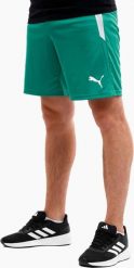 Puma Spodenki męskie Puma teamLIGA zielone 704924 05 S. Zielone szorty sportowe męskie Puma, bez wzorów, sportowe. Za 89.26 zł.