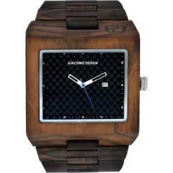 Zegarek Giacomo Design Drewniany męski GD08501. Brązowe zegarki męskie Giacomo Design. Za 415.00 zł.