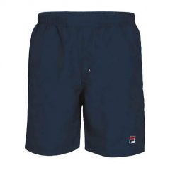 Spodnie treningowe męskie Fila Santana. Niebieskie spodnie na co dzień męskie Fila, bez wzorów, z dresówki, casualowe, krótkie. Za 268.00 zł.